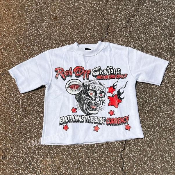 ヒップホップ Dtg プリント カット グラフィック Tシャツ チーム