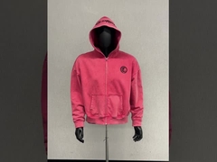 カスタム 石 洗濯 ラインストーン オーバーサイズの ザップアップ フーディ