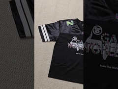 カスタムライストーンスクリーンプリント ロゴ アメリカンレトロフットボールジャージメンズ 高品質 メッシュボックスのカット