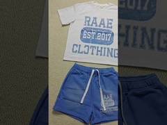 カスタム 夏のストリートウェア 2 件セット ジョギングスーツ 100% コットン トレーニングスーツ 男性用 スクリーン Dtg プリント ショ