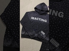 カスタム アップリケ 刺身 ストレストーン ザップアップ フーディ アシド 洗濯 ヴィンテージ 洗濯 フリース ストリー