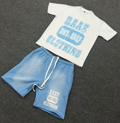 購入 大人 2点Tシャツとショートセット カスタム100%綿 夏のスポーツスーツ スウェットスーツ online manufacture
