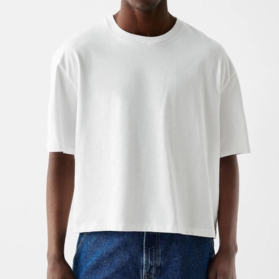 購入 コットン・ドロップ・ショルダー・ボックス・Tシャツ オーバーサイズの男性用 online manufacture