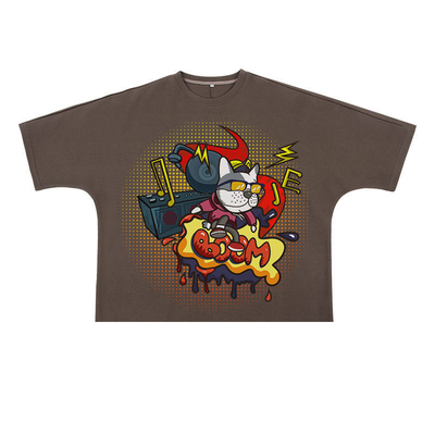 購入 コットン 男性用 サイズ超Tシャツ 300gm コットン 縫い目なし 短袖 ボックスカットシャツ 男性用 online manufacture
