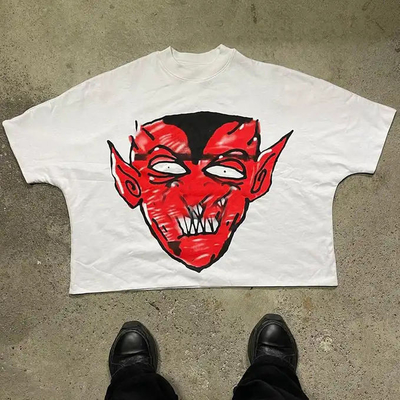購入 短袖 カスタマイズされた重量スクリーン印刷 ストリートウェアのための綿 男性Tシャツ online manufacture