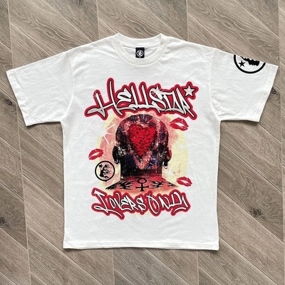 購入 2024夏 デザイン 重量 綿 Dtg プリント 男性用ユニセックスTシャツ ヒップホップスタイル online manufacture