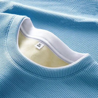 購入 コラー O ネック カスタム 男性 フリース 厚い暖かいTシャツ 柔らかい綿とスリムフィット online manufacture