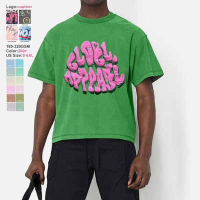 購入 男性と女性のヴィンテージ洗濯Tシャツ 2024夏 厚い首カット 粗いヘムカット online manufacture