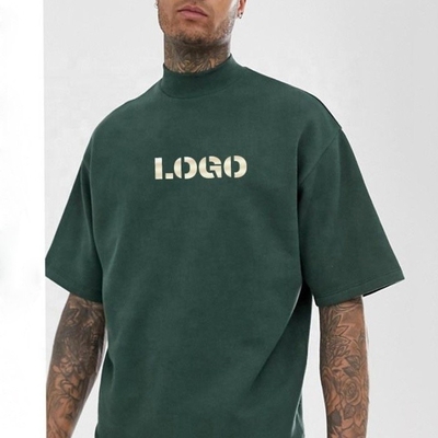 購入 男性用空白サイズTシャツ 卸売 ドロップ 肩Tシャツ 模擬 ネック 100%綿 online manufacture