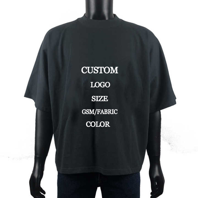 購入 オーダーメイド 針検知 重量 250gsm コットン 男性 模擬 ネック Tシャツ オーバーサイズ online manufacture