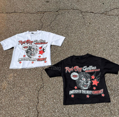 購入 1000 カスタム コットン 丸い ネック ヒップホップ グラフィック Tシャツ Y2k 3d プリント アシド 洗濯 オーバーサイズ 重量 カット 箱型 Tシャツ 男性 online manufacture