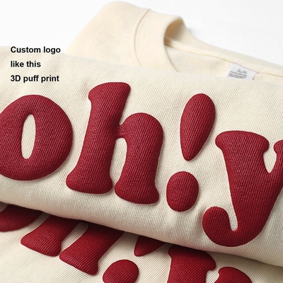 購入 3Dパフプリントとカスタムロゴの男性Tシャツ 重量100%綿布 online manufacture