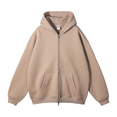 購入 秋冬 スウェード 350G ダブル ヘッド ザイプ フーディ カーディガン ザイプ ネック ズウェット online manufacture
