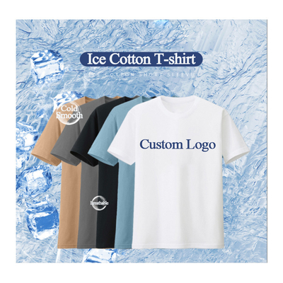 購入 クールフィーリング 双面のアイス シルク コットンTシャツ 女性 男性 6xl 5xl 空白Tシャツ online manufacture