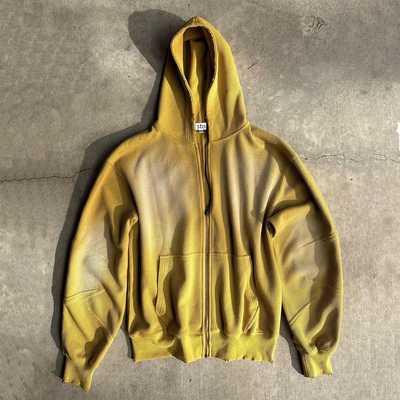 購入 ヴィンテージ 日焼け 酸洗面 ワッフル ニット フーディ S-6XL または カスタムサイズ ストリートウェア online manufacture