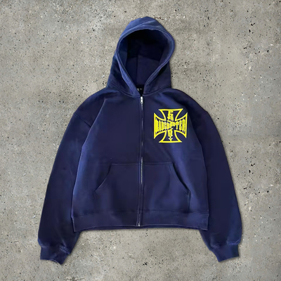 購入 カスタム 軽量 フランスのテリー 綿 カット 毛糸 カット ヴィンテージ 酸洗 日光 薄れ 薄  Zip Up Baggy フーディ online manufacture