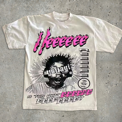 購入 カスタムロゴ印刷Tシャツ 220gm コットンTシャツ 重量超大サイズスクリーン印刷 クルー ネックTシャツ 男性 online manufacture