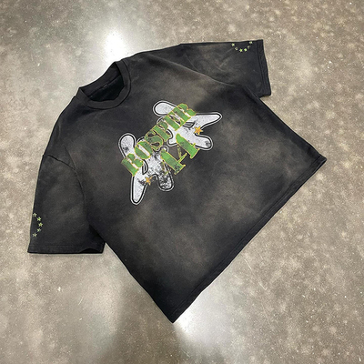 購入 カスタム 100% コットン ボクシーフィット ヴィンテージ 酸洗いTシャツ 日焼け 消えた グラフィックTシャツ 男性 OEM/ODMサポート OEM/ODMサービス online manufacture