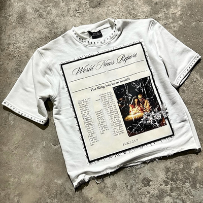 購入 オーダーメイド 高品質 100% 有機綿 250 Gsm Tシャツ 重量 ラインストーン 原材料 ヘム カット 箱型Tシャツ online manufacture