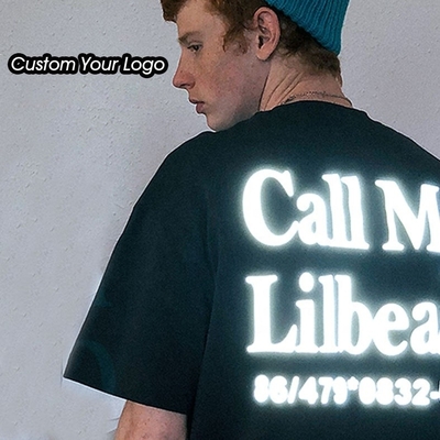 カスタムユニセックス印刷 グラフィック 豪華 重量 綿 反射型Tシャツ 男性用