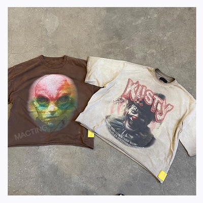 サポート 7 日 サンプルオーダーリードタイム カスタムDtgプリント 男性用カットTシャツ