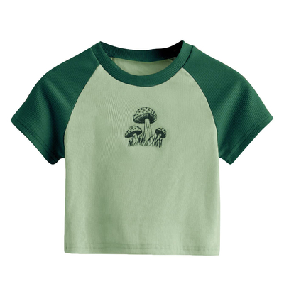 夏のキャンディーカラー フィットネス刺身 3Dパフプリント ロゴ Y2k 女性用 スリム・クロップトップ S-2XL
