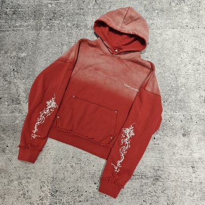 カスタムプリント リバーシブル 縫合式 セーター フレンチ テリー 重量 苦悩 酸洗 太陽 消えた 洗濯 男性 フーディ