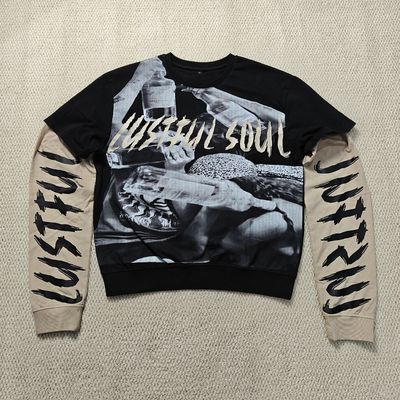 高品質カスタムヘビーコットンDTGプリントメンズダブルレイヤー長袖Tシャツスクリーン印刷デザインTシャツ